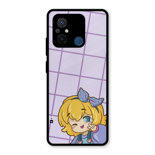 Cute Anime Illustration Metal Back Case for Poco C55