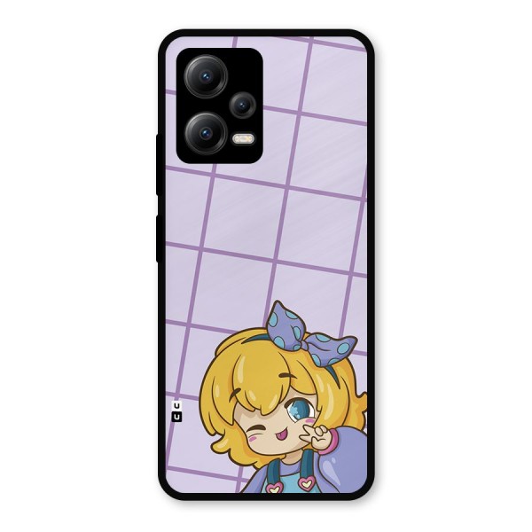 Cute Anime Illustration Metal Back Case for Poco X5