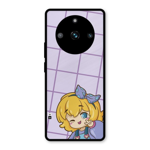 Cute Anime Illustration Metal Back Case for Realme 11 Pro