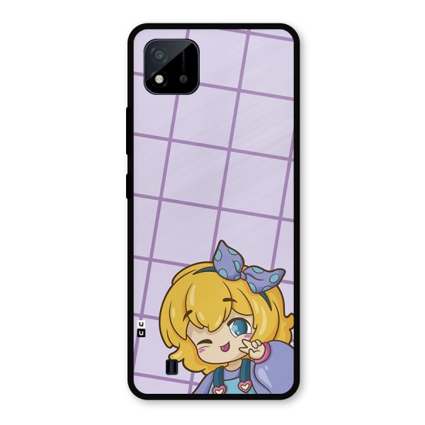 Cute Anime Illustration Metal Back Case for Realme C11 2021