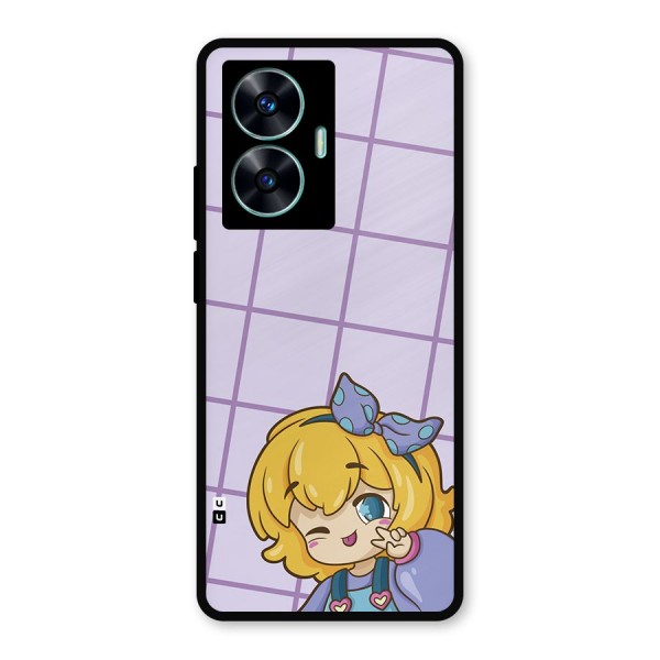 Cute Anime Illustration Metal Back Case for Realme C55