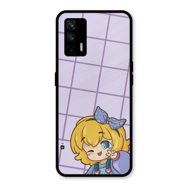 Cute Anime Illustration Metal Back Case for Realme GT 5G