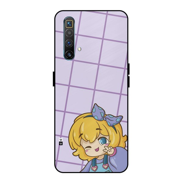 Cute Anime Illustration Metal Back Case for Realme X3 SuperZoom