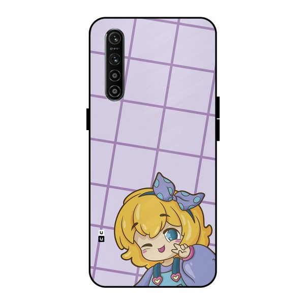 Cute Anime Illustration Metal Back Case for Realme XT