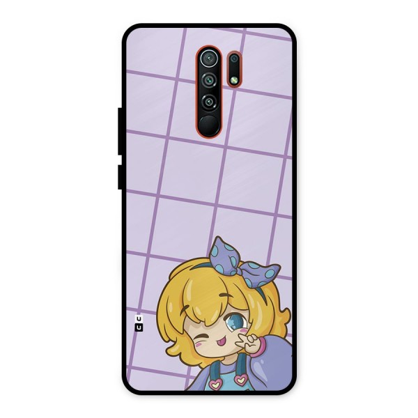 Cute Anime Illustration Metal Back Case for Redmi 9 Prime