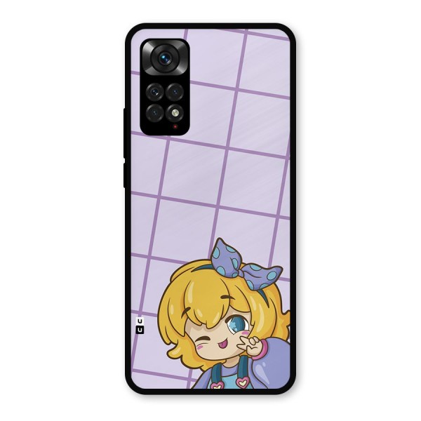 Cute Anime Illustration Metal Back Case for Redmi Note 11