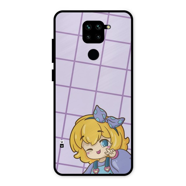 Cute Anime Illustration Metal Back Case for Redmi Note 9