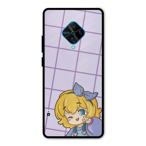 Cute Anime Illustration Metal Back Case for Vivo S1 Pro