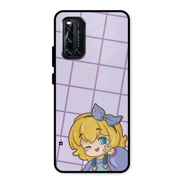 Cute Anime Illustration Metal Back Case for Vivo V19