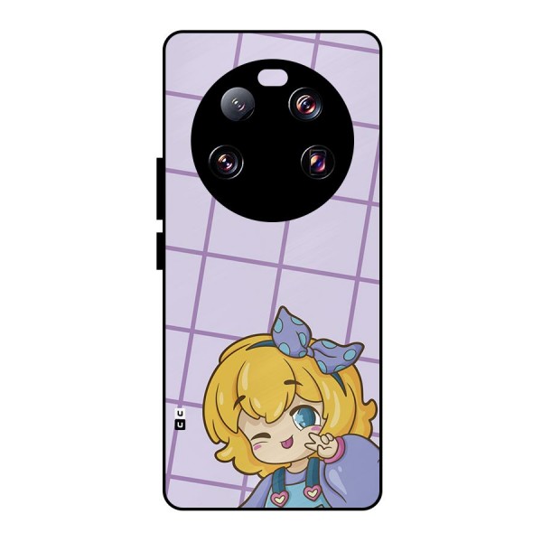 Cute Anime Illustration Metal Back Case for Xiaomi 13 Ultra