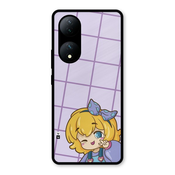 Cute Anime Illustration Metal Back Case for iQOO Z7