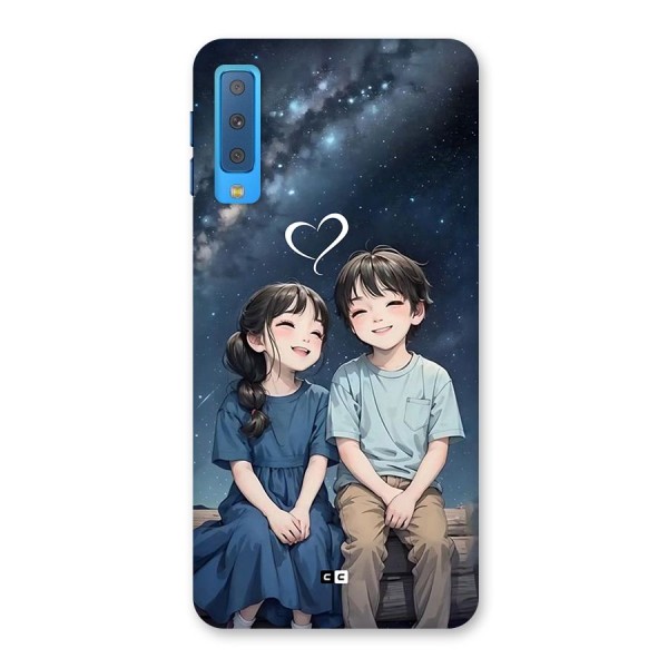 Cute Anime Teens Back Case for Galaxy A7 (2018)