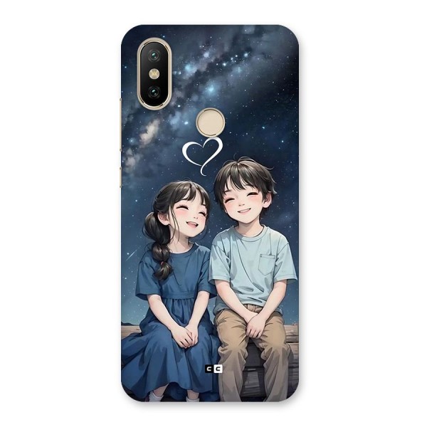 Cute Anime Teens Back Case for Mi A2