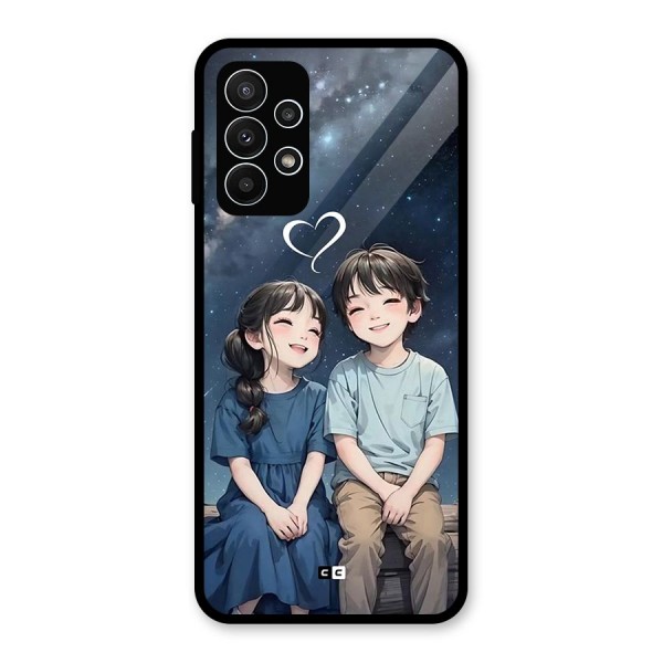 Cute Anime Teens Glass Back Case for Galaxy A23