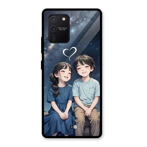 Cute Anime Teens Glass Back Case for Galaxy S10 Lite