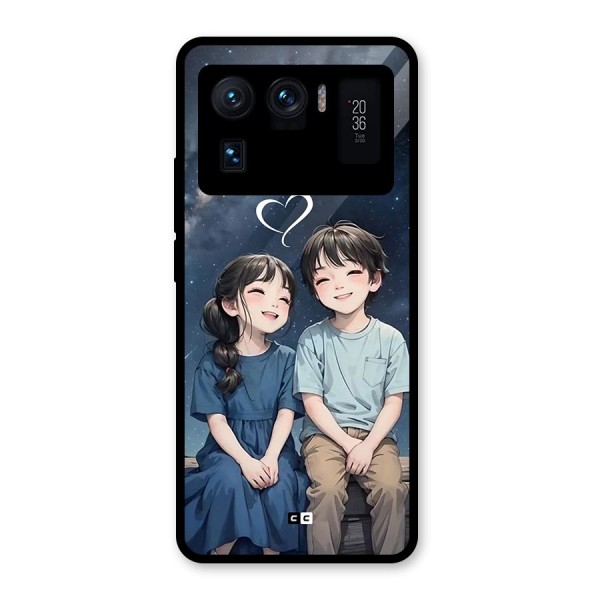 Cute Anime Teens Glass Back Case for Mi 11 Ultra