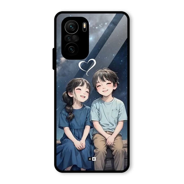 Cute Anime Teens Glass Back Case for Mi 11x