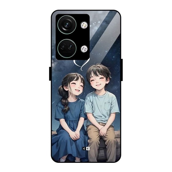 Cute Anime Teens Glass Back Case for Oneplus Nord 3