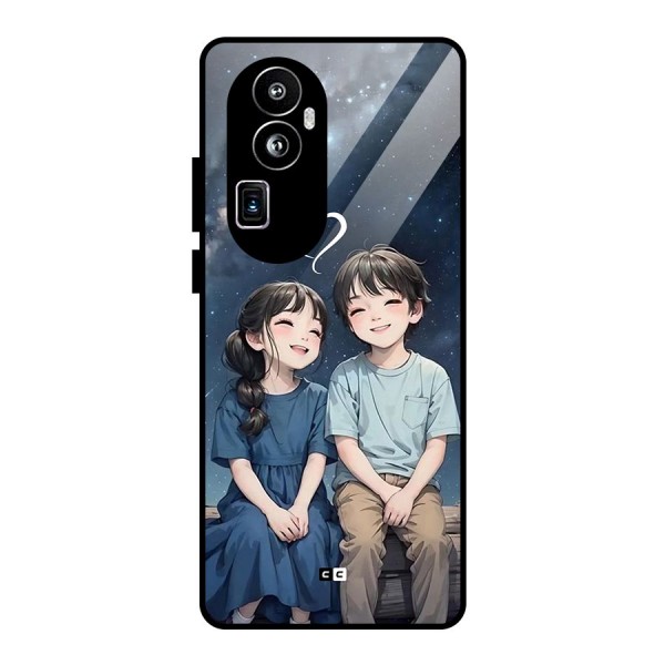 Cute Anime Teens Glass Back Case for Oppo Reno10 Pro Plus