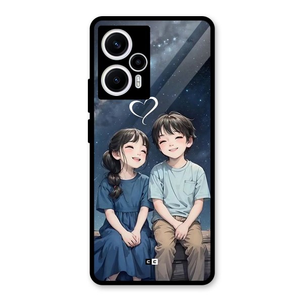 Cute Anime Teens Glass Back Case for Poco F5