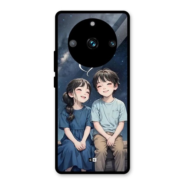 Cute Anime Teens Glass Back Case for Realme 11 Pro