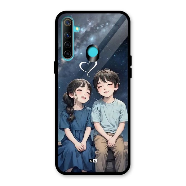 Cute Anime Teens Glass Back Case for Realme 5