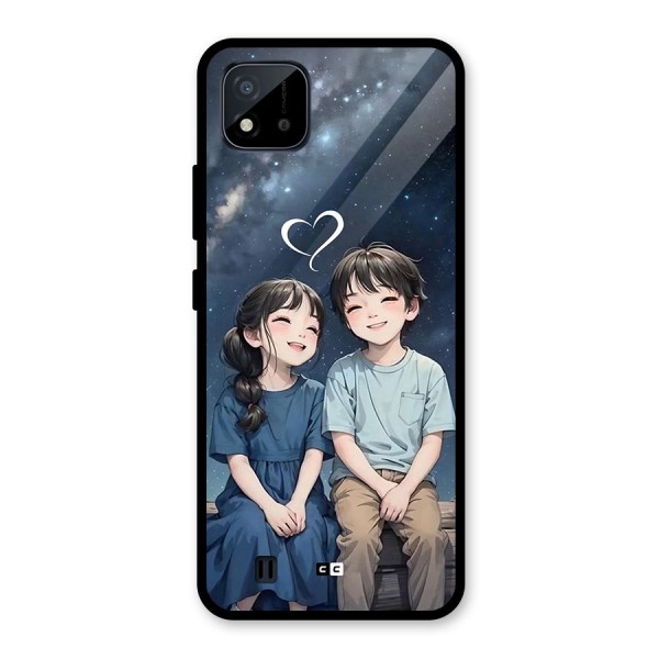 Cute Anime Teens Glass Back Case for Realme C11 2021