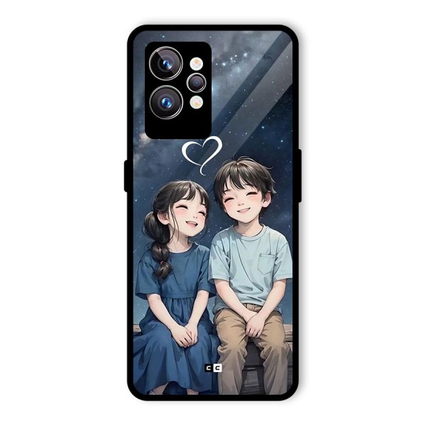 Cute Anime Teens Glass Back Case for Realme GT2 Pro