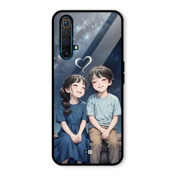 Cute Anime Teens Glass Back Case for Realme X3 SuperZoom