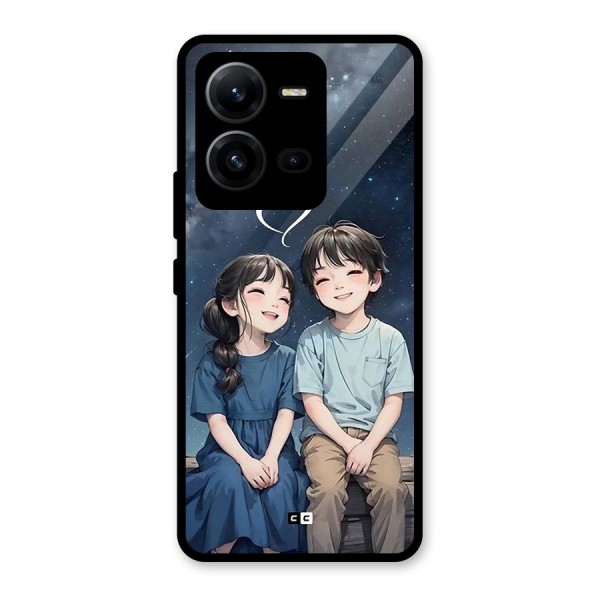 Cute Anime Teens Glass Back Case for Vivo V25