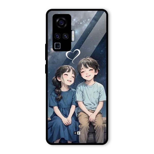 Cute Anime Teens Glass Back Case for Vivo X50 Pro