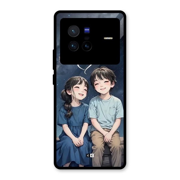 Cute Anime Teens Glass Back Case for Vivo X80