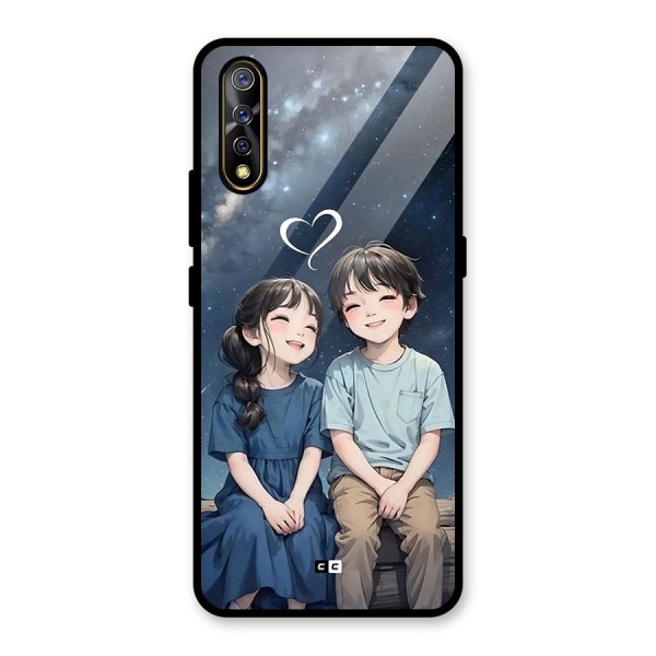 Cute Anime Teens Glass Back Case for Vivo Z1x