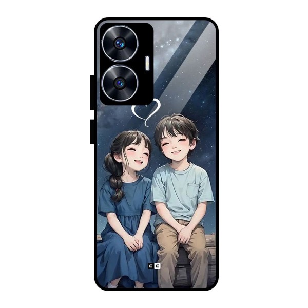 Cute Anime Teens Glass Back Case for realme C55