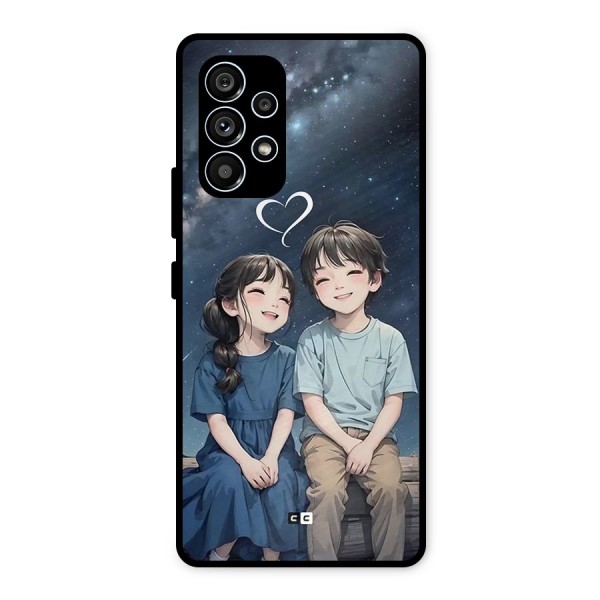 Cute Anime Teens Metal Back Case for Galaxy A53 5G