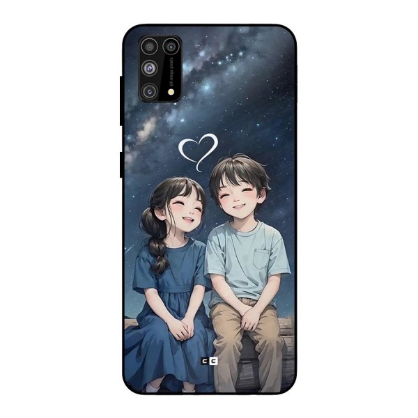 Cute Anime Teens Metal Back Case for Galaxy M31