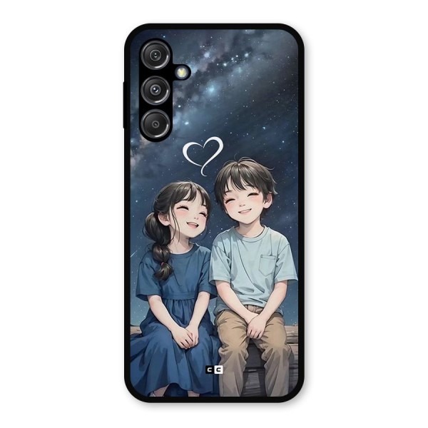 Cute Anime Teens Metal Back Case for Galaxy M34 5G