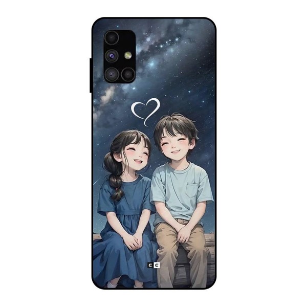 Cute Anime Teens Metal Back Case for Galaxy M51