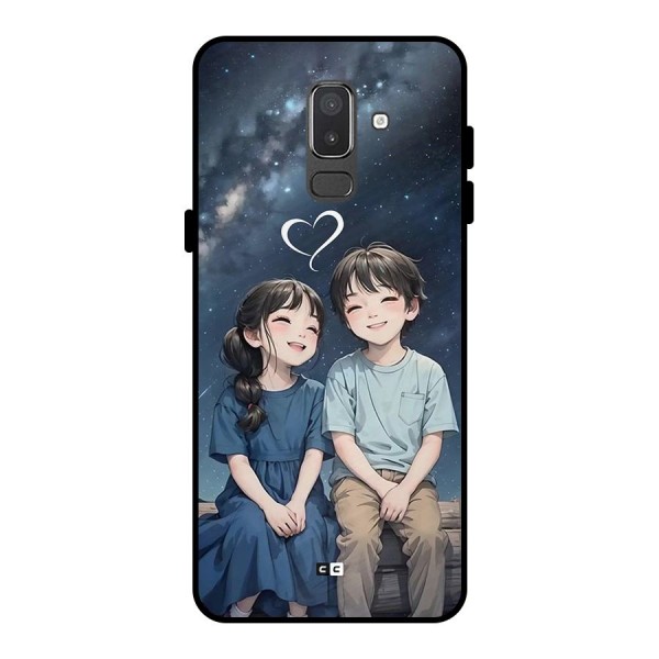 Cute Anime Teens Metal Back Case for Galaxy On8 (2018)