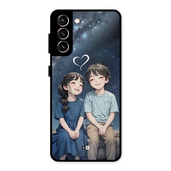 Cute Anime Teens Metal Back Case for Galaxy S21 5G
