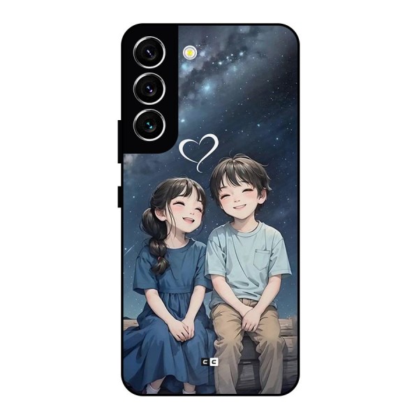 Cute Anime Teens Metal Back Case for Galaxy S22 5G