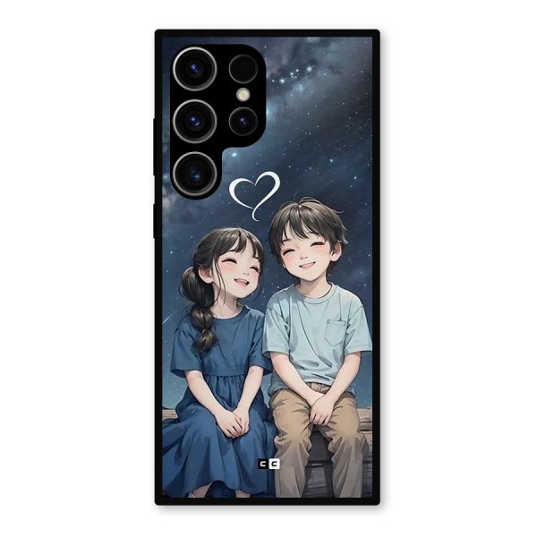 Cute Anime Teens Metal Back Case for Galaxy S23 Ultra