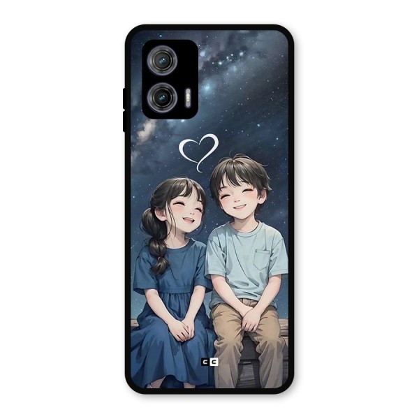 Cute Anime Teens Metal Back Case for Moto G73