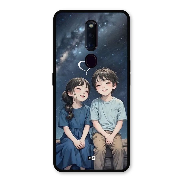 Cute Anime Teens Metal Back Case for Oppo F11 Pro