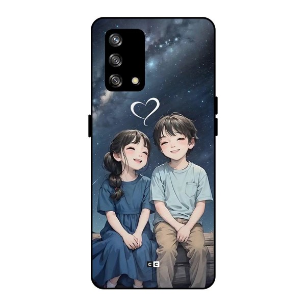 Cute Anime Teens Metal Back Case for Oppo F19