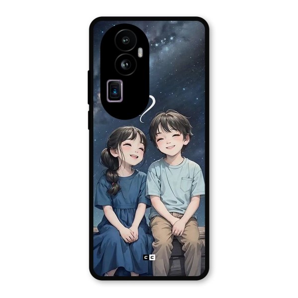 Cute Anime Teens Metal Back Case for Oppo Reno10 Pro Plus