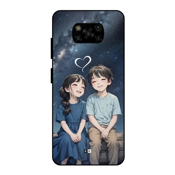 Cute Anime Teens Metal Back Case for Poco X3