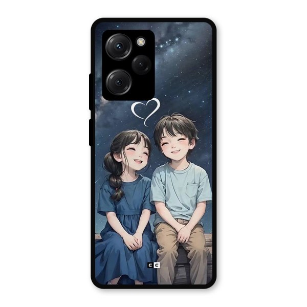 Cute Anime Teens Metal Back Case for Poco X5 Pro