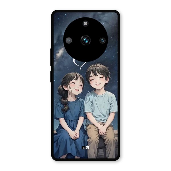 Cute Anime Teens Metal Back Case for Realme 11 Pro Plus