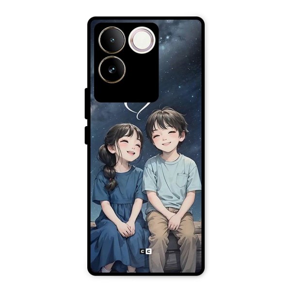 Cute Anime Teens Metal Back Case for Vivo T2 Pro